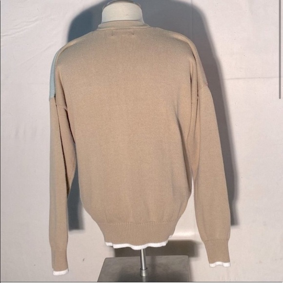 Vintage La Mode Spruce Ridge Pastel Colour Block Button Up Knit Cardigan M - Picture 3 of 14